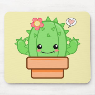 Kawaii Cactus Mouse Mat