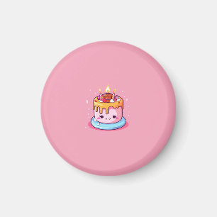 Kawaii cake magnet pink