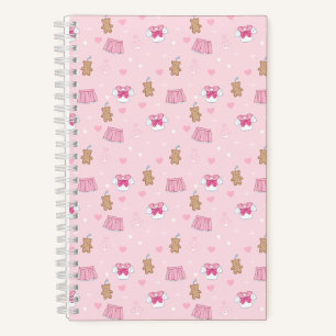 "Kawaii Campus" Preppy Schoolgirl Plain Notebook