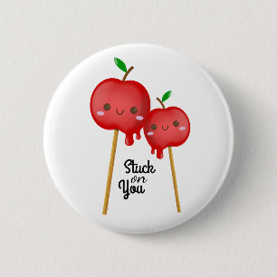Kawaii Candy Apples Couple Stuck Together 6 Cm Round Badge