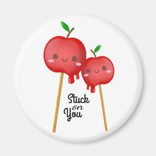 Kawaii Candy Apples Couple Stuck Together Magnet