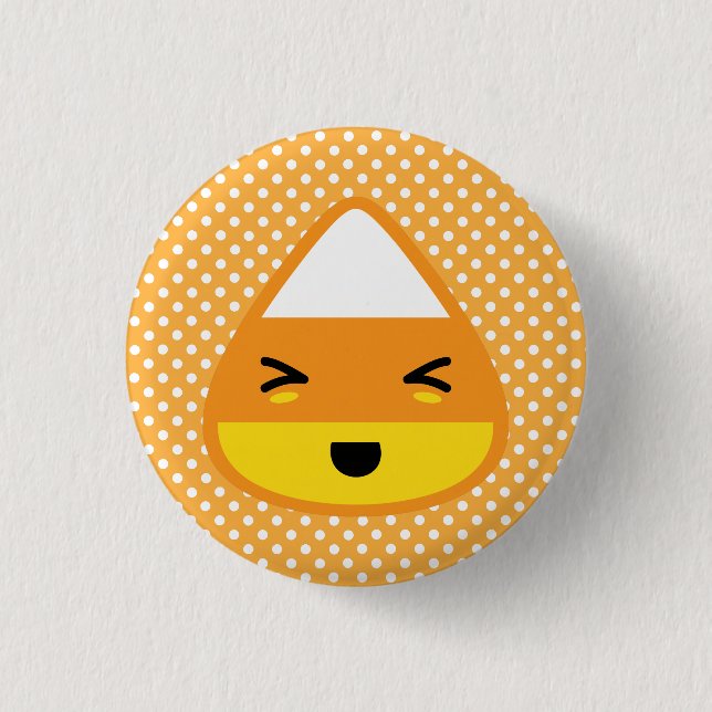 Kawaii Candy Corn Button (Front)