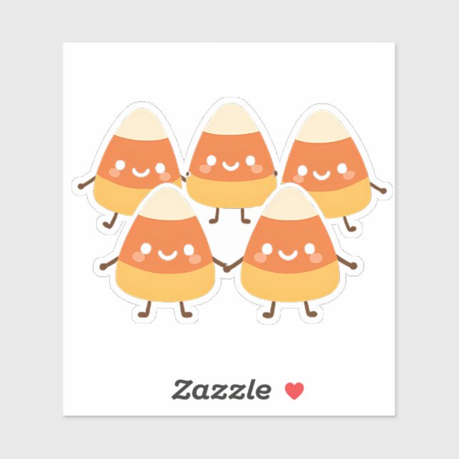 Kawaii Candy Corn Friends | Cute Halloween Design (Sheet)