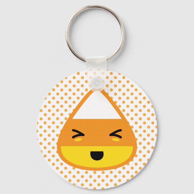 Kawaii Candy Corn Keychain (Front)