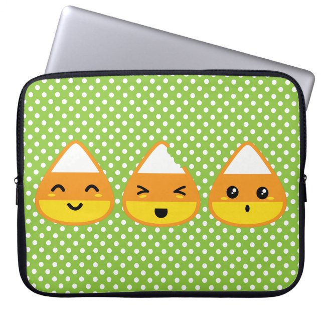 Kawaii Candy Corn Laptop Sleeve (Front)