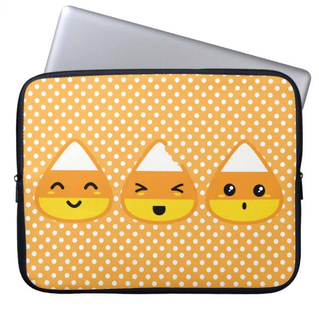Kawaii Candy Corn Laptop Sleeve (Front)