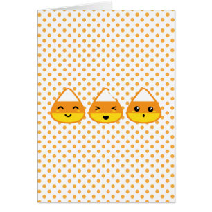 Kawaii Candy Corn Note Card