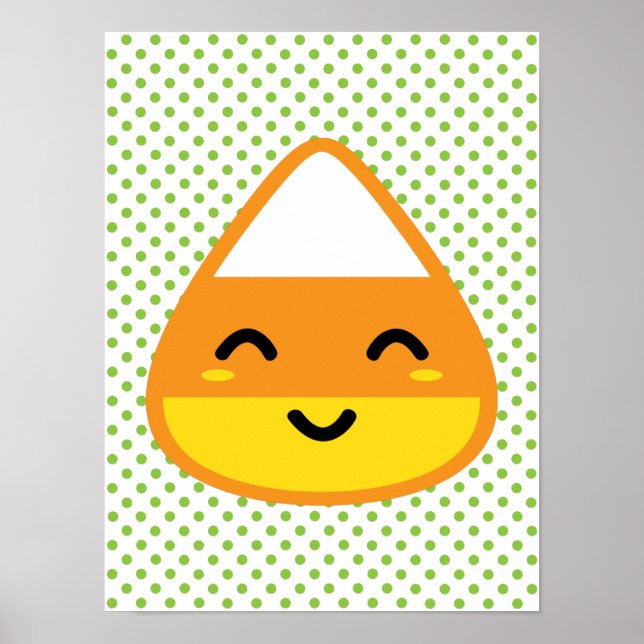 Kawaii Candy Corn Poster Print (Front)