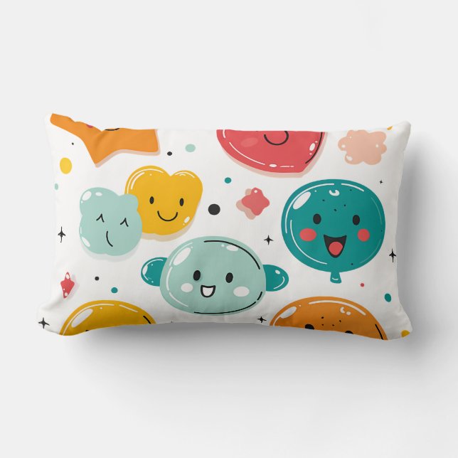 Kawaii Candy Dreams Throw Pillow (Front)