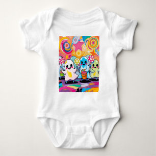 Kawaii Candy Parade  Colourful Cute Cartoon  Baby Bodysuit