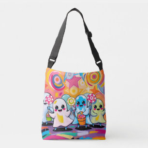 Kawaii Candy Parade  Colourful Cute Cartoon  Crossbody Bag