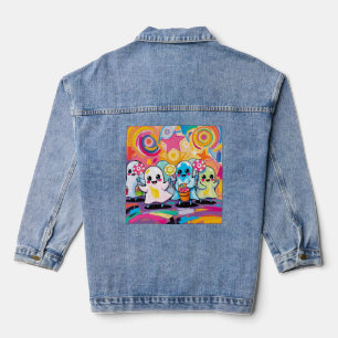 Kawaii Candy Parade Colourful Cute Cartoon Denim Jacket