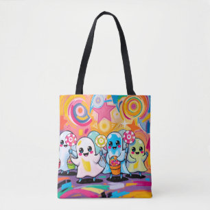Kawaii Candy Parade Colourful Cute Cartoon Tote Bag