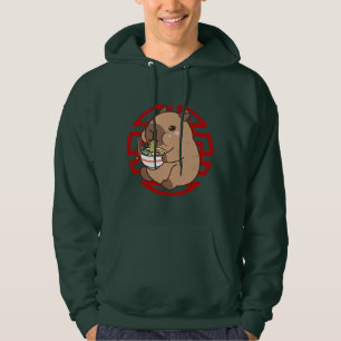 Kawaii Capybara Eating Ramen Noodles Anime  Hoodie
