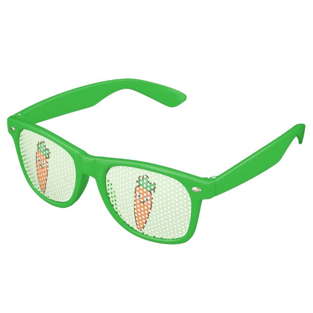 Kawaii Carrot Retro Sunglasses (Angled)