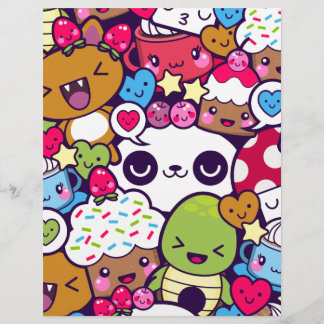 Kawaii Cartoon Animal Food Party