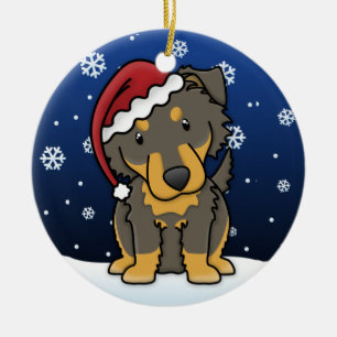Kawaii Cartoon English Shepherd Christmas Ornament
