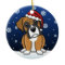 Kawaii Cartoon Fawn Boxer Christmas