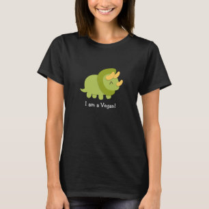 Kawaii cartoon of green and yellow Triceratops T-Shirt
