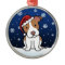 Kawaii Cartoon Pit Bull Christmas Ornament
