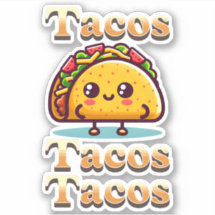 Kawaii Cartoon Tacos 