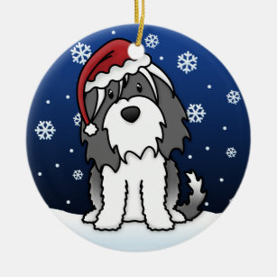 tibetan terrier christmas ornament