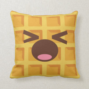 Kawaii Cartoon Waffle Sleeping Cute Breakfast Cushion