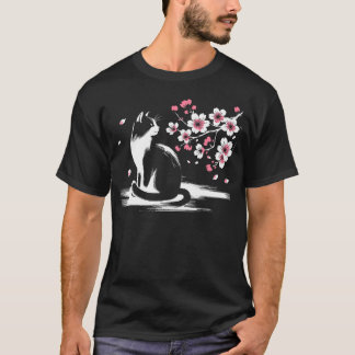 Kawaii Cat Anime Japanese Funny Cat T-Shirt
