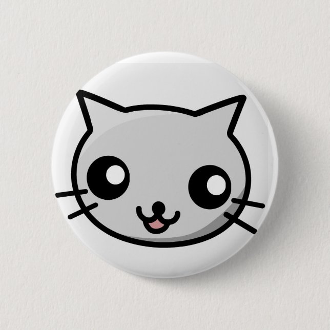Kawaii Cat Badge (Front)