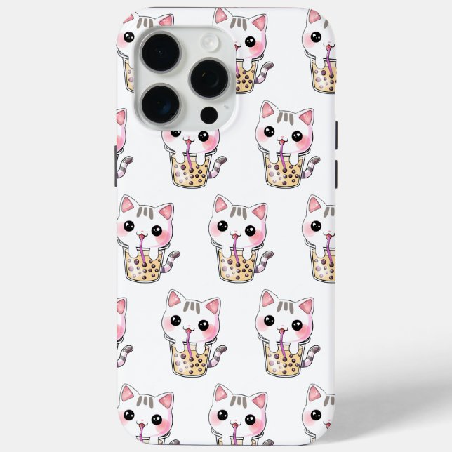 Kawaii cat bubble tea Case-Mate iPhone case (Back)