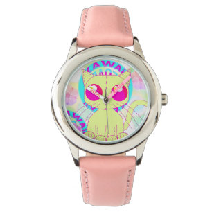Kawaii cat cute anime design watch
