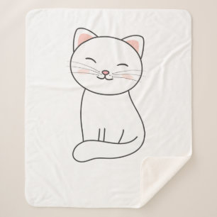 Kawaii Cat Cute Manga Anime Cats Sherpa Blanket
