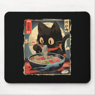 Kawaii Cat Eating Ramen Noodles Anime Gift Girls T Mouse Mat