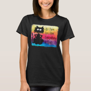 Kawaii cat Japanese black anime cat Cute T-Shirt