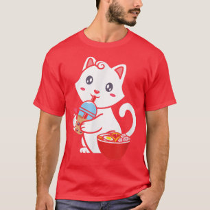 Kawaii cat K-Pop Ramen Boba Kpop Funny for men wom T-Shirt