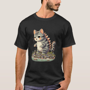 Kawaii Cat Kaiju Catzilla Japanese Men Women Kids  T-Shirt