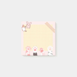 kawaii cat kitty pastel pet lover meow kitten c post-it notes