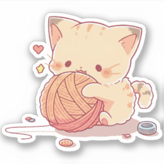 Kawaii Cat Love Wool Ball