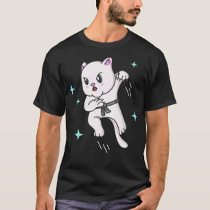 Kawaii Cat Ninja Kitten Fighter Karate T-Shirt