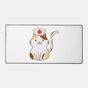 Kawaii Cat Nurse  Desk Mat