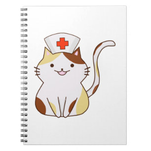 Kawaii Cat Nurse Notebook