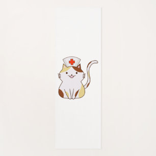 Kawaii Cat Nurse Yoga Mat