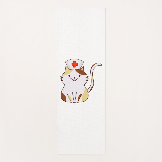 Kawaii Cat Nurse  Yoga Mat (Front)