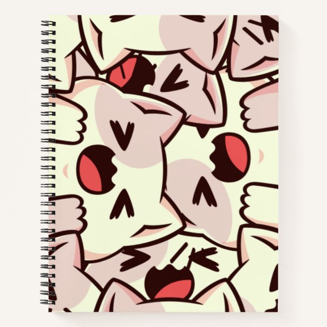 Kawaii Cat Pattern  Notebook (Front)