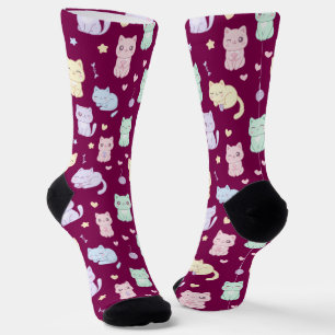 Kawaii Cat Pattern Socks