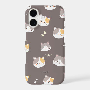 Kawaii Cat Phone Case - Cute Cartoon Cat Pattern