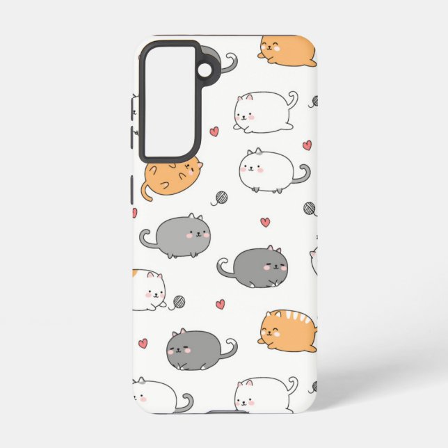 Kawaii Cat Phone Case – Cute Gift for Pet Lovers (Back)