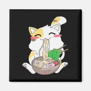 Kawaii Cat Ramen Anime Japanese Food Gift Boy Girl Magnet