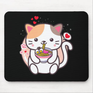 Kawaii Cat Ramen Anime Japanese Food Girls Officia Mouse Mat