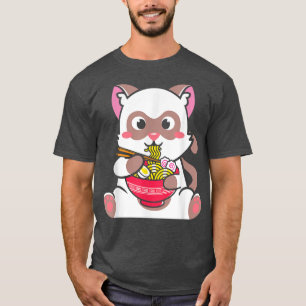 Kawaii Cat Ramen Anime Neko Teenagers 800 T-Shirt
